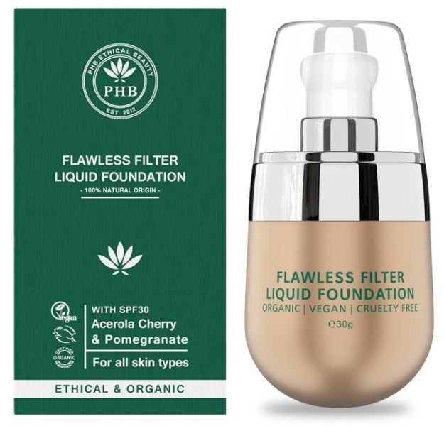 PHB Ethical Beauty Flawless Filter Liquid Foundation biologisch, vegan en dierproefvrijbiologisch, vegan en dierproefvrij